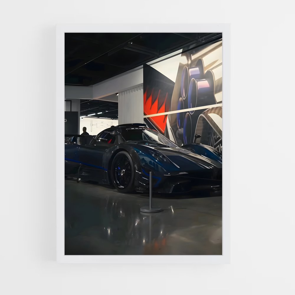 Poster Zonda Noir & Bleu – affiche Pagani (vue 3)